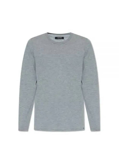 Crew Neck Cotton Modal Long Sleeve T-Shirt Grey - TOM FORD - BALAAN 2