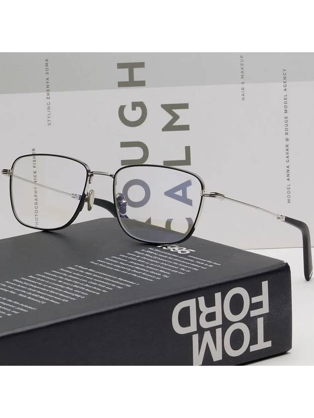 Blue light blocking glasses frame TF5748B 002 men women square metal frame - TOM FORD - BALAAN 2