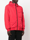 Wappen Patch Nylon Crinklips Hooded Jacket Red - STONE ISLAND - BALAAN 4