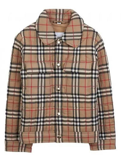 Kids Vintage Check Quilted Jacket Beige - BURBERRY - BALAAN 2