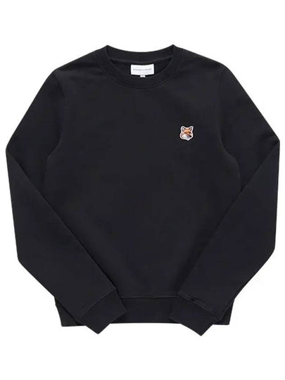 Fox Head Patch Regular Sweatshirt Black - MAISON KITSUNE - BALAAN 2