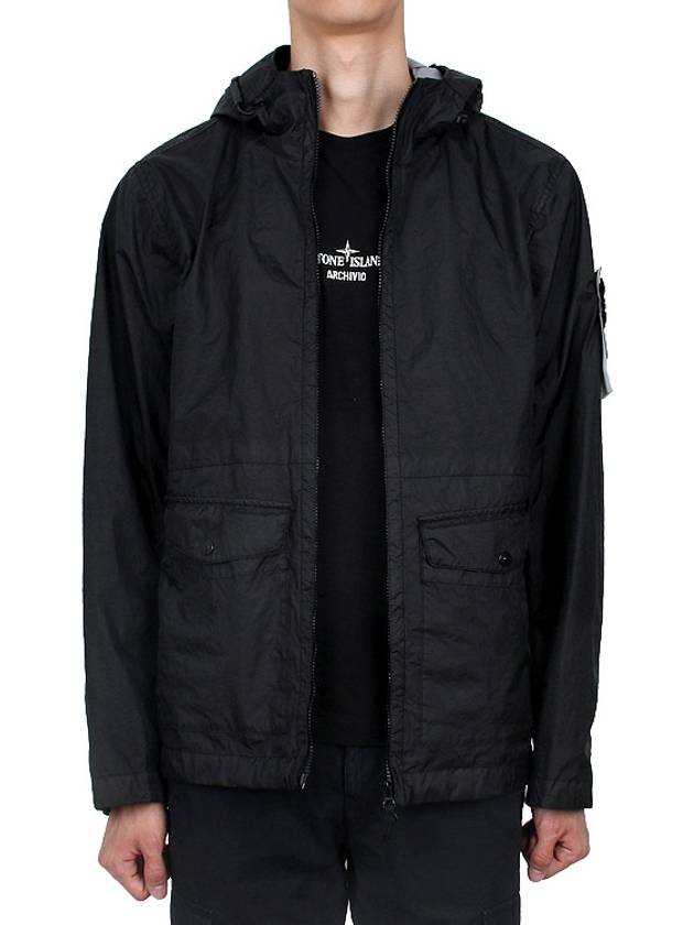 Membrana 3L TC Hooded Jacket Black - STONE ISLAND - BALAAN 4