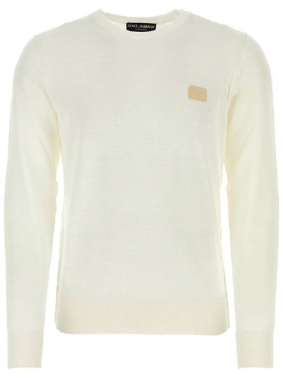 Logo Applique Round Neck Sweater GXX02TJALAN - DOLCE&GABBANA - BALAAN 2