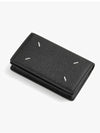 Stitched Leather Card Wallet Black - MAISON MARGIELA - BALAAN 4