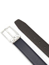 Gancini Reversible Adjustable Leather Belt Midnight Blue Testa Di Moro - SALVATORE FERRAGAMO - BALAAN 5