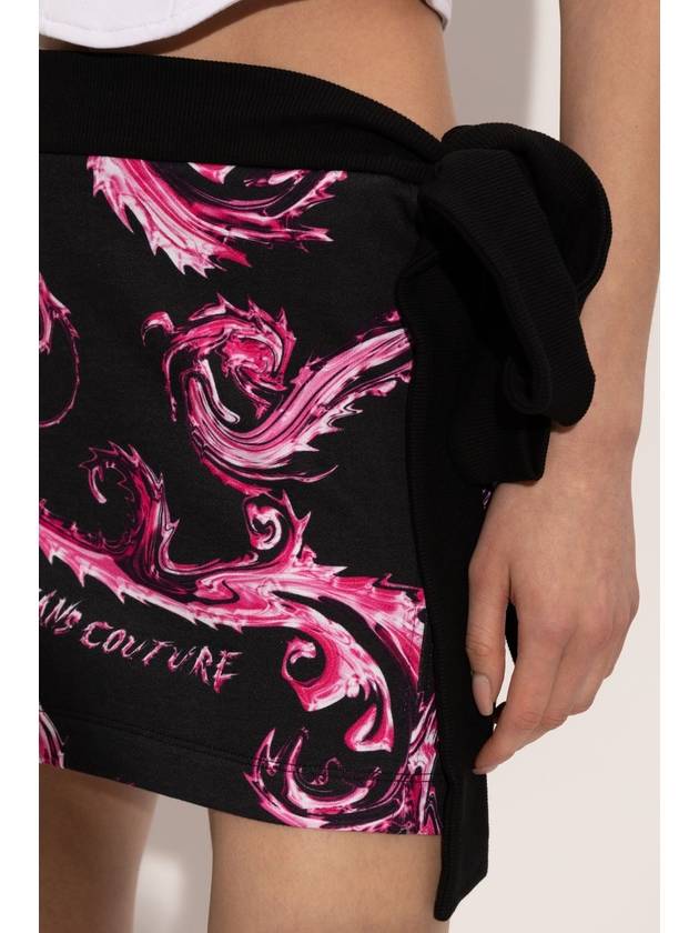 Versace Jeans Couture Skirt With Barocco Print, Women's, Black - VERSACE - BALAAN 5