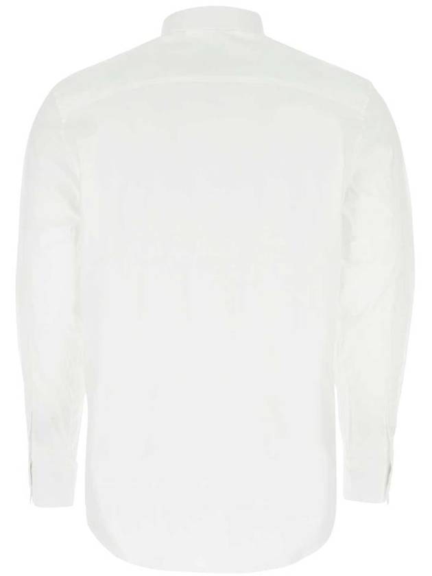 Men's Monogram Logo Long Sleeve Shirt White - BURBERRY - BALAAN 3