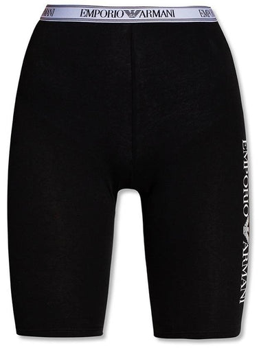 Logo Banding Leggings Shorts Black - EMPORIO ARMANI - BALAAN 1