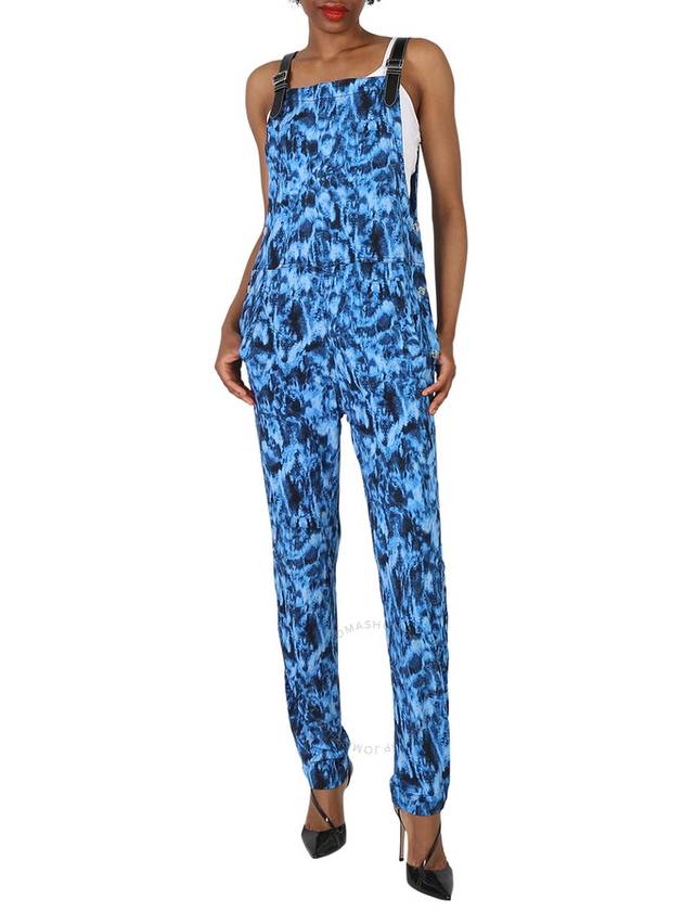 Burberry Ripple-Print Jumpsuit In Ink Blue, Brand Size 8 (US Size 6) - BURBERRY - BALAAN 1