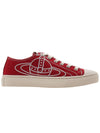 ORB Logo Low Top Sneakers Red - VIVIENNE WESTWOOD - BALAAN 3