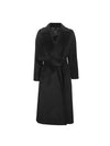 Tempera Wool Blend Single Coat Black - MAX MARA - BALAAN 1