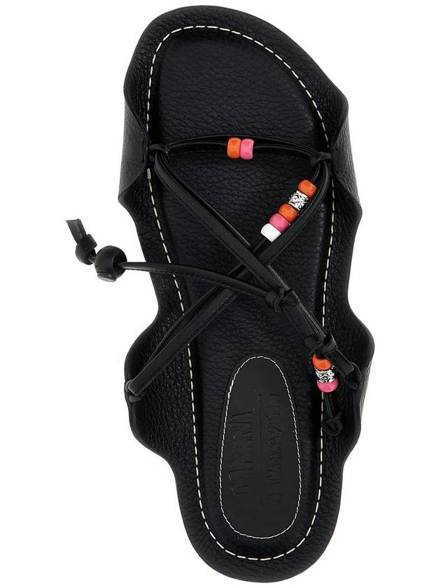 No Vacancy Inn Bead Sandals Black SAMR004200 P5746 00N99 - MARNI - BALAAN 4