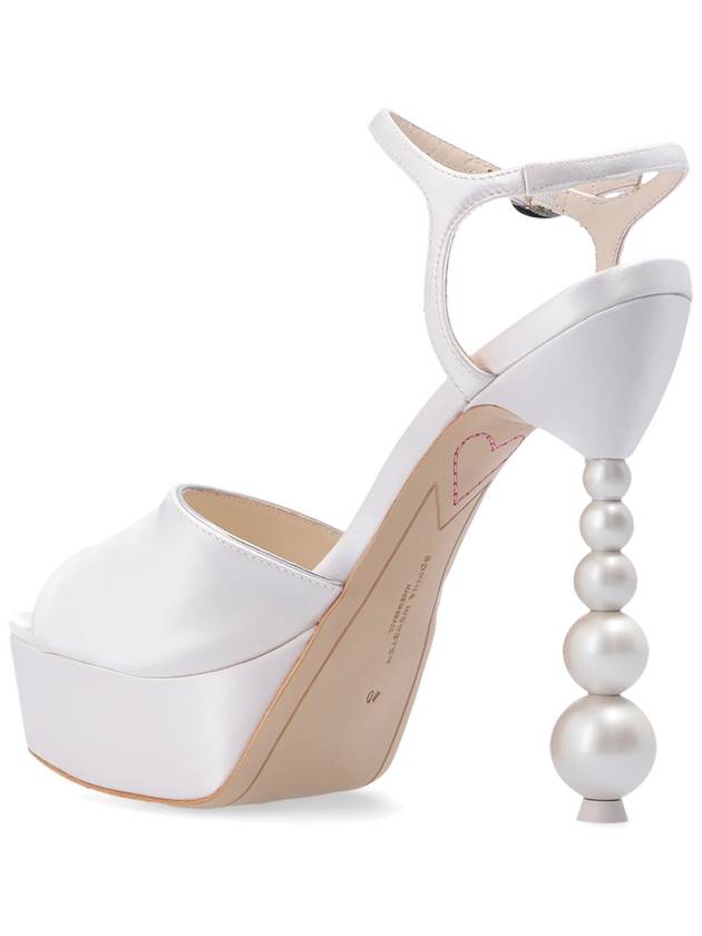 Sophia Webster ‘Natalia’ Sandals On Decorative Heel, Women's, White - SOPHIA WEBSTER - BALAAN 5