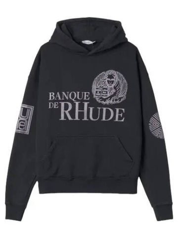 Bank de logo hoodie vintage black t shirt - RHUDE - BALAAN 1