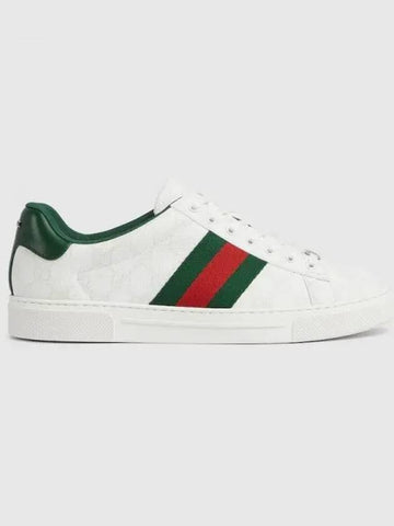 Ace Men s Web Sneakers White GG Supreme 801567FADQL9156 - GUCCI - BALAAN 1