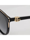 Eyewear GG Logo Round Sunglasses Grey Black - GUCCI - BALAAN 5