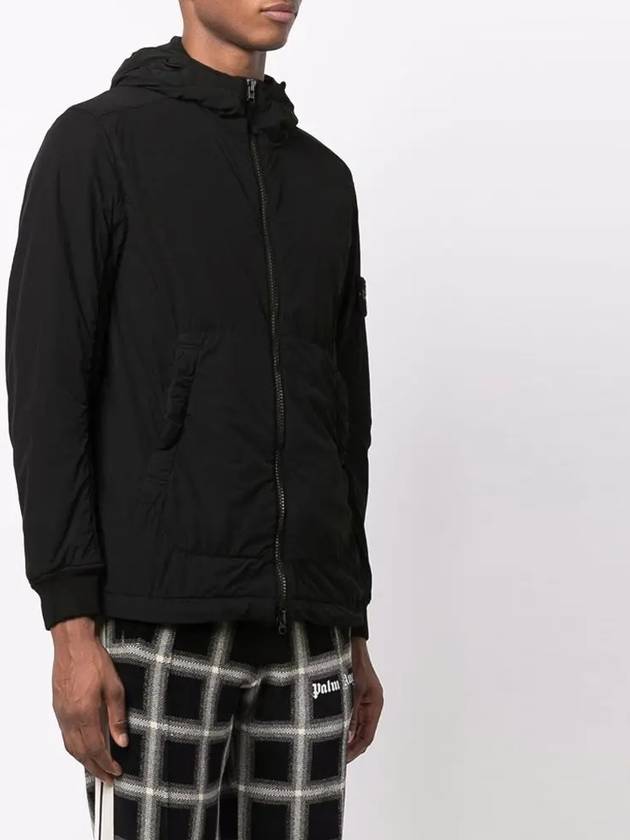 Comfort Tech Composite Polartec Hooded Jacket Black - STONE ISLAND - BALAAN 3