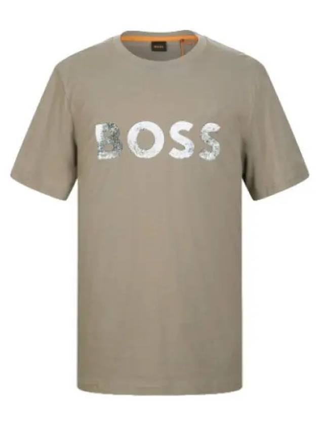 Boss Mix Logo Print Short Sleeve T Shirt - HUGO BOSS - BALAAN 1