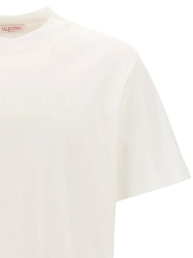 Logo print crew neck short sleeve t shirt white - VALENTINO - BALAAN 4