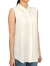 Women's Silk Sleeveless Shirt Ivory - THEORY - BALAAN 4