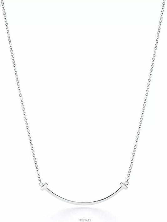 T Smile Pendant Necklace Silver - TIFFANY & CO. - BALAAN 2