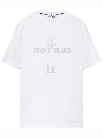 Embroidered Logo Short Sleeve T-Shirt White - STONE ISLAND - BALAAN 2