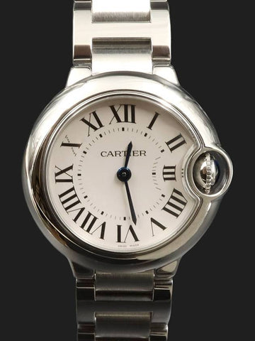 28MM Steel Quartz Ballon Bleu De Women s Watch - CARTIER - BALAAN 1