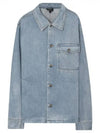 Pierre Oversized Shirt Bleach Denim Jacket Blue - A.P.C. - BALAAN 2