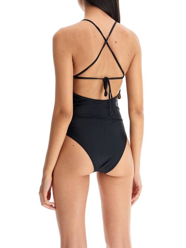 Tie String One-Piece Swimsuit Black - GANNI - BALAAN 4