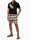 ExaGGerated Check Drawcord Swim Shorts Archive Beige - BURBERRY - BALAAN 4