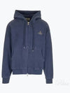 ORB Logo Organic Cotton Zip-Up Hoodie Patrol Blue - VIVIENNE WESTWOOD - BALAAN 2