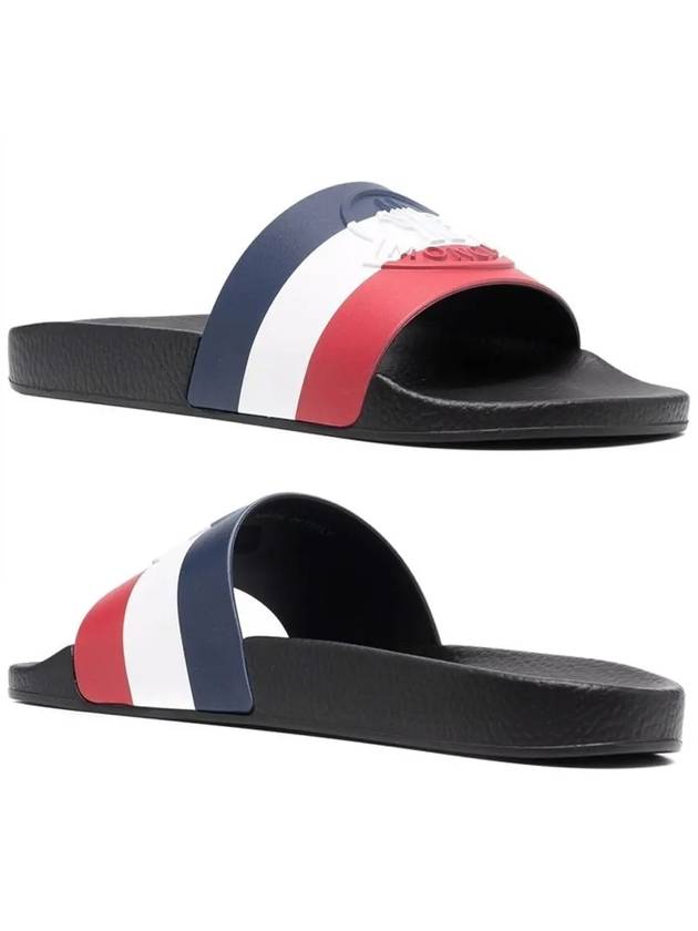 Jeanne Tri Color Slippers Black - MONCLER - BALAAN 2