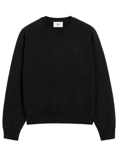 De Coeur Embroidery Sweatshirt Black - AMI - BALAAN 2