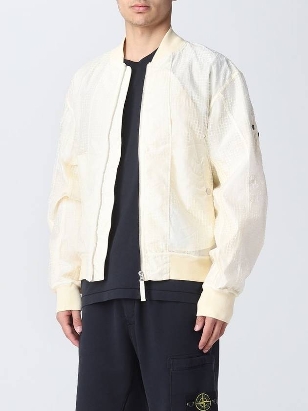 Shadow Project Zipped Bomber Jacket Ivory - STONE ISLAND - BALAAN 3