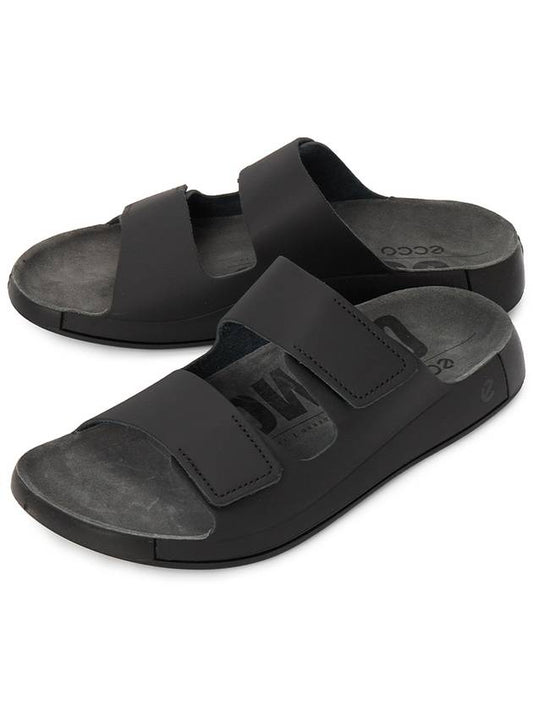 2nd Cozmo Leather Slippers Black - ECCO - BALAAN 2