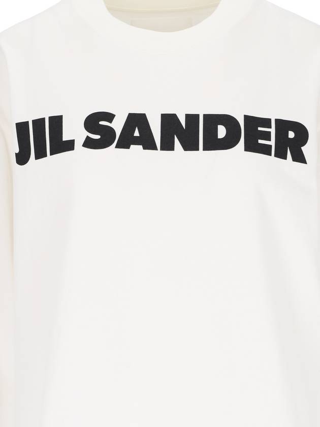 Logo Print Cotton Sweatshirt White - JIL SANDER - BALAAN 4