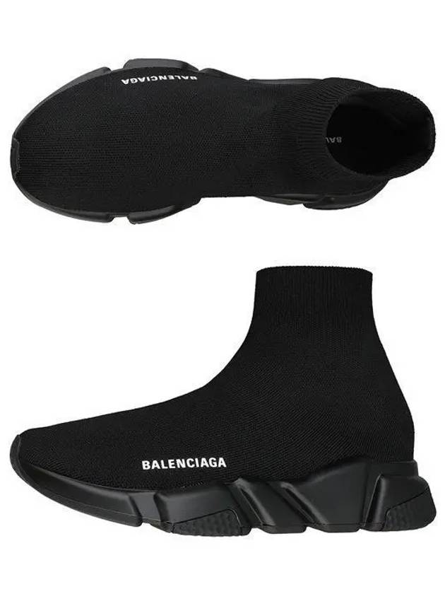 Men's Speed Recycle Knit High-Top Sneakers Black - BALENCIAGA - BALAAN 2