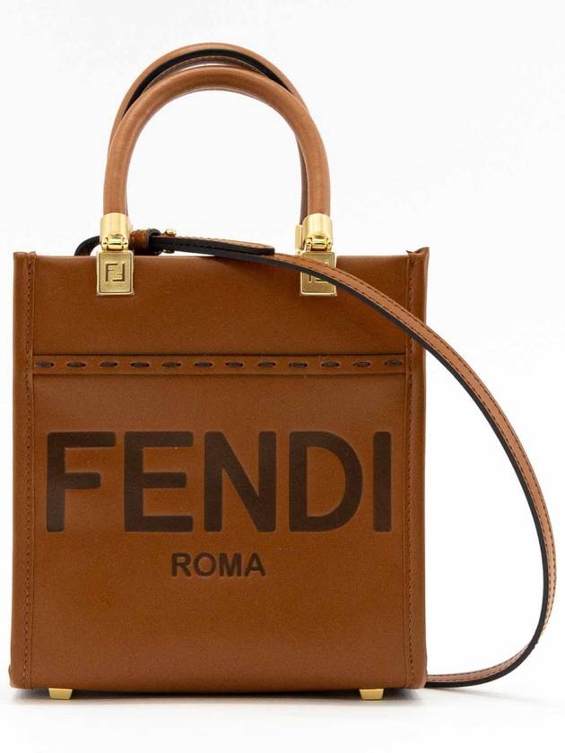 Soft Leather Mini Bag Brown - FENDI - BALAAN 3