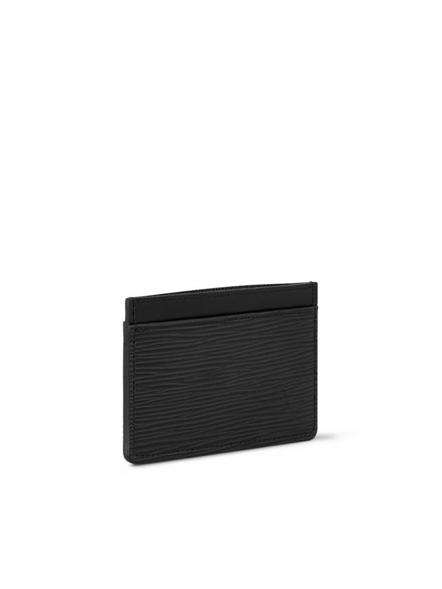 Epi Logo Leather 1-stage Card Wallet Black - LOUIS VUITTON - BALAAN 3