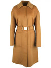Women's Belted Wool Single Coat Camel - MAX MARA - BALAAN 2