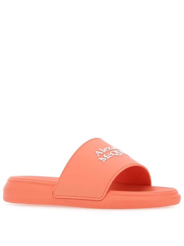 Logo Rubber Slippers Salmon Pink - ALEXANDER MCQUEEN - BALAAN 3