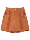 Men's I4SP02OR Vertical Urban Pintuck Shorts Orange - IOEDLE - BALAAN 2