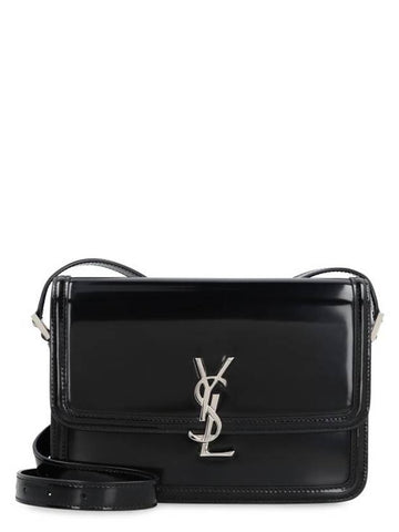 Solferino Medium In Brushed Leather Shoulder Bag Black - SAINT LAURENT - BALAAN 1