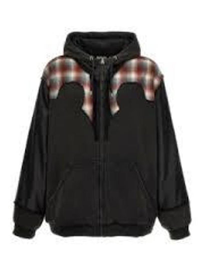 Check Pattern Zip-Up Hooded Washed Black - MAISON MARGIELA - BALAAN 2