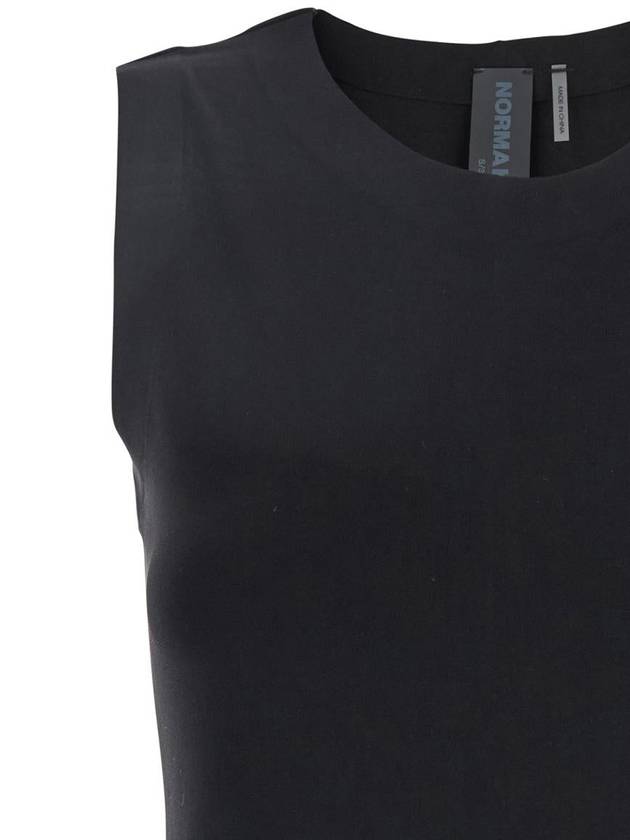 Black Sleeveless Top In Tech Fabric Woman - NORMA KAMALI - BALAAN 3