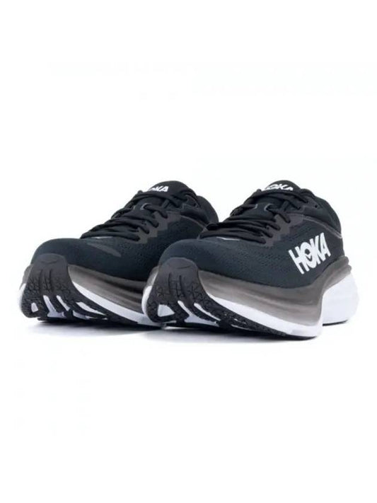 Bondi 8 Wide Low Top Sneakers Black - HOKA ONE ONE - BALAAN 1