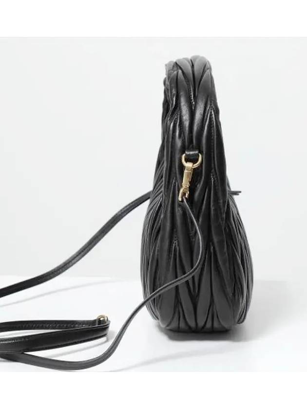 Wander Materasse Nappa Leather Mini Hobo Tote Bag Black - MIU MIU - BALAAN 8