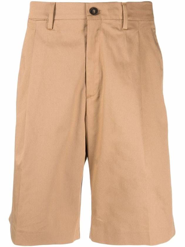 Men's Comfort Gabardine Cotton Shorts Beige - GOLDEN GOOSE - BALAAN 2