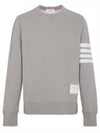 4 Bar Loopback Jersey Sweatshirt Light Grey - THOM BROWNE - BALAAN 2