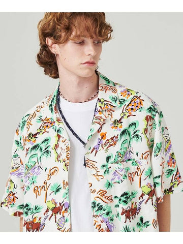 Open Collar Hawaiian Shirt Ice - GO STREET - BALAAN 1